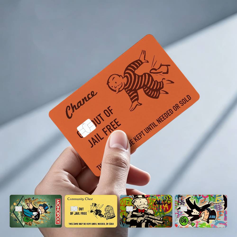 Board Game Monopoly - Alec M-Monopoly Game GetOutJail 4Pcs!Fade-Resistant, Wear-Resistant,