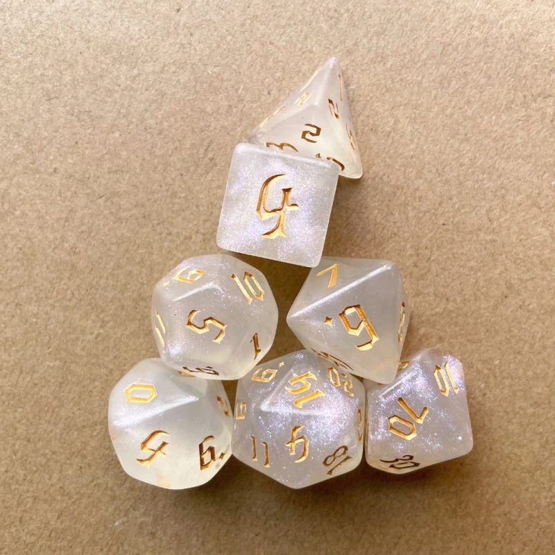 Board Game Font - 7 Pcs Set New Glitter Gold