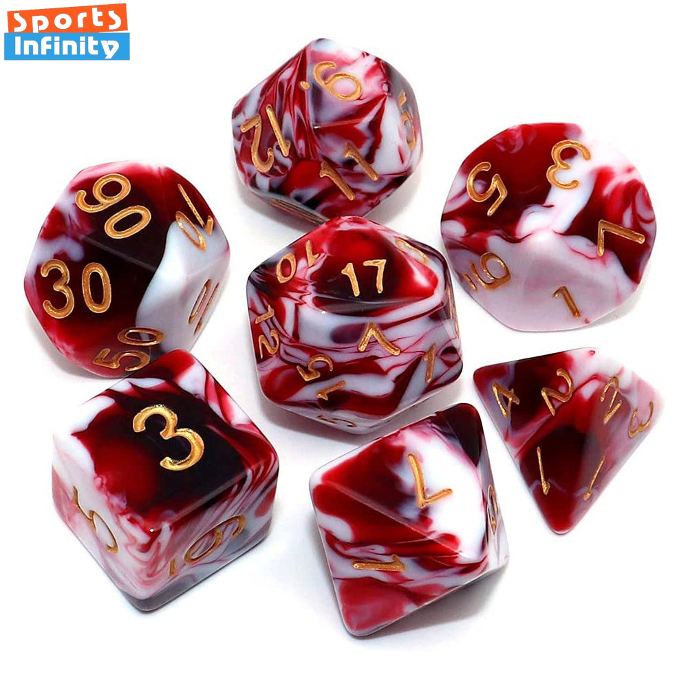 7 Pcs/set Double Colors Polyhe - Board Game Font review and price
