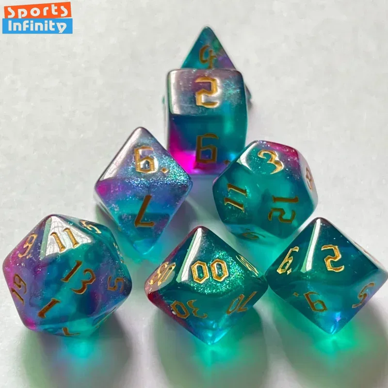 7 Pcs/set Double Colors Polyhe - Board Game Font review and price