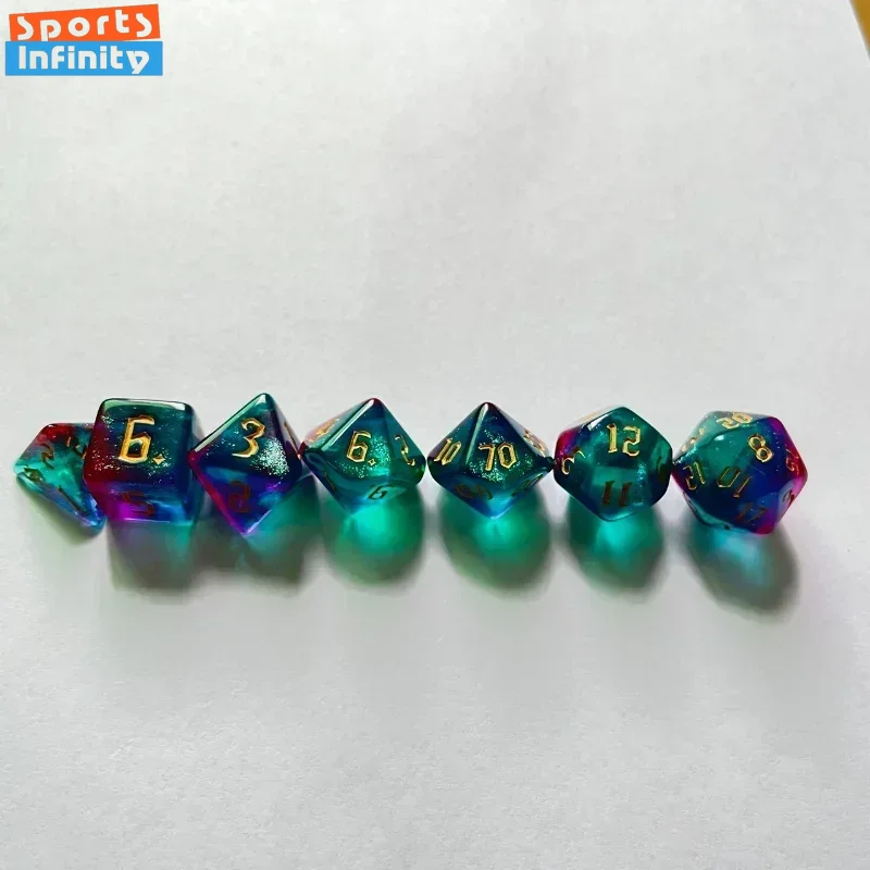 7 Pcs/set Double Colors Polyhe - Board Game Font review and price