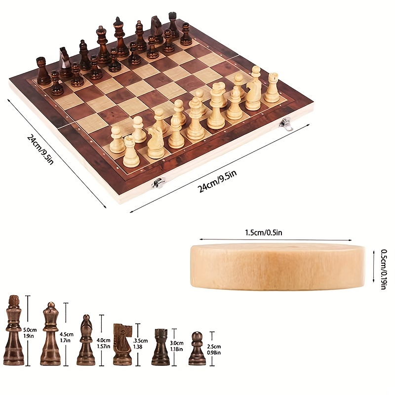 3 in 1 Chess Board, Folding Wo - Board Game Vantage review and price