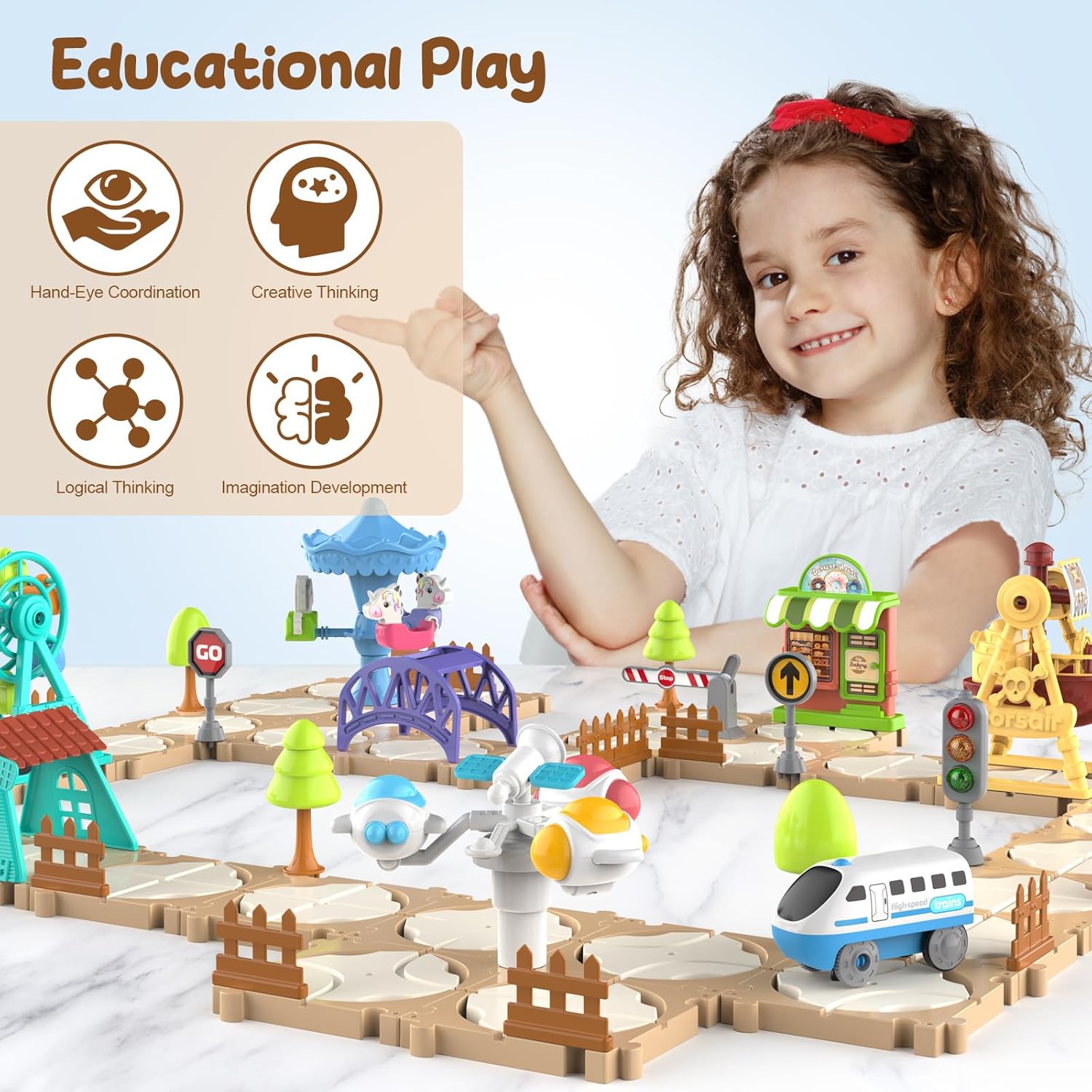 DIY Puzzle Track Car Set Assem - Board Game For Kids review and price