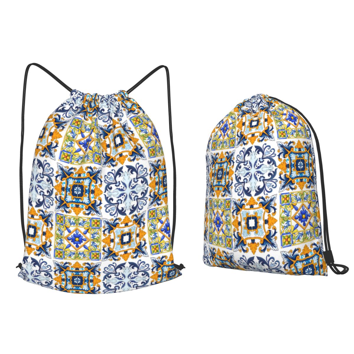 Copy Of Sicilian Tiles,mediter - Tile Bag Drawstring review and price