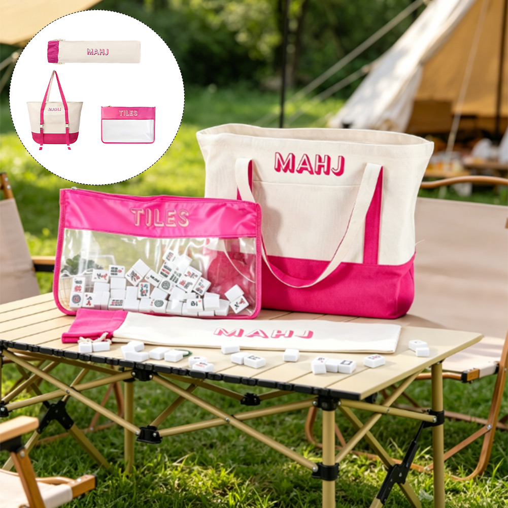 2026 New Versatile Canvas Mahj - Tile Bag Drawstring review and price