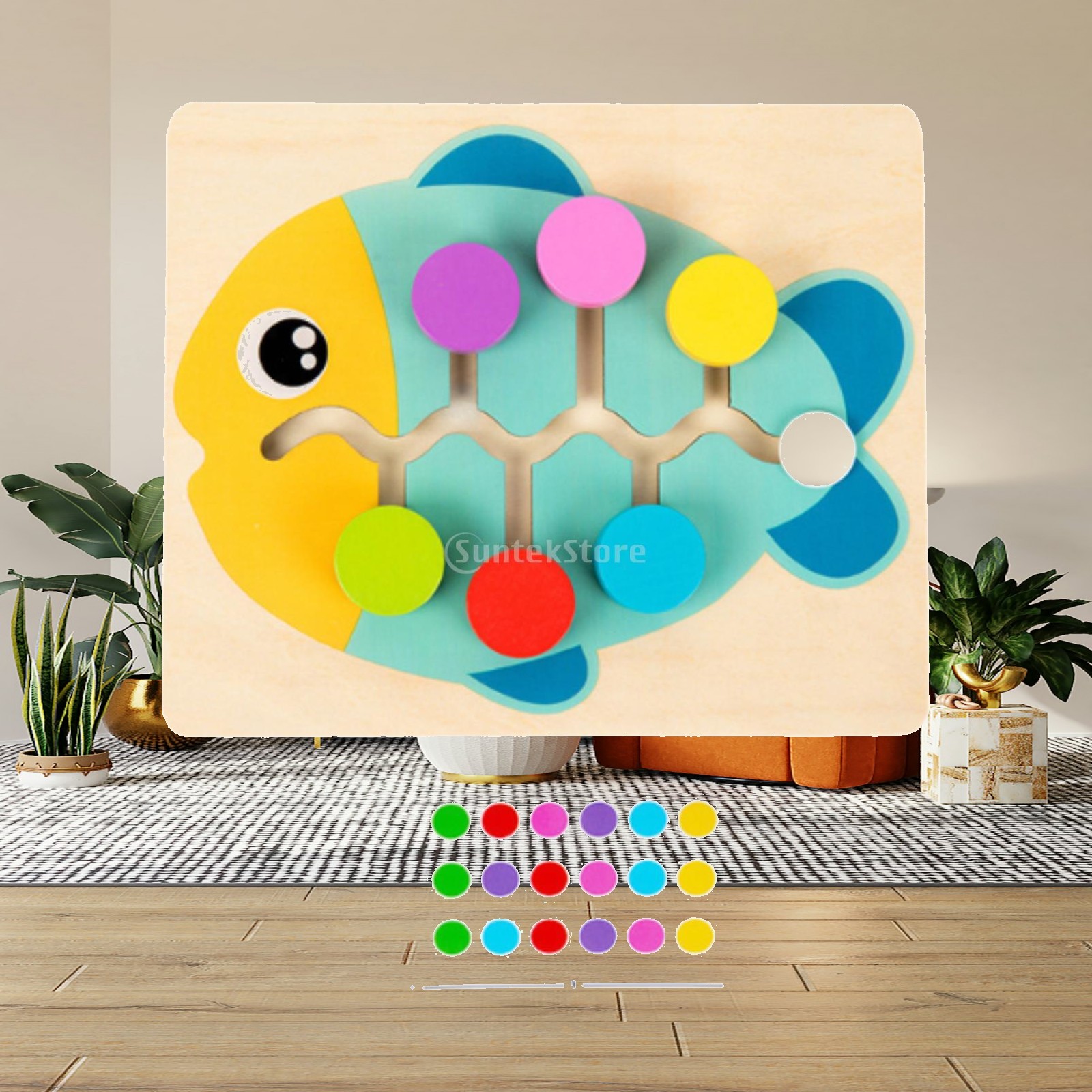 Wood Color Matching Slide Puzz - Strategy Board Game review and price