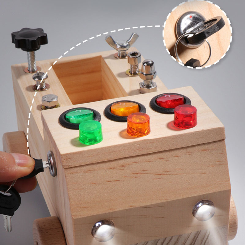 Wooden Montessori Busy Board S - Board Game Box review and price