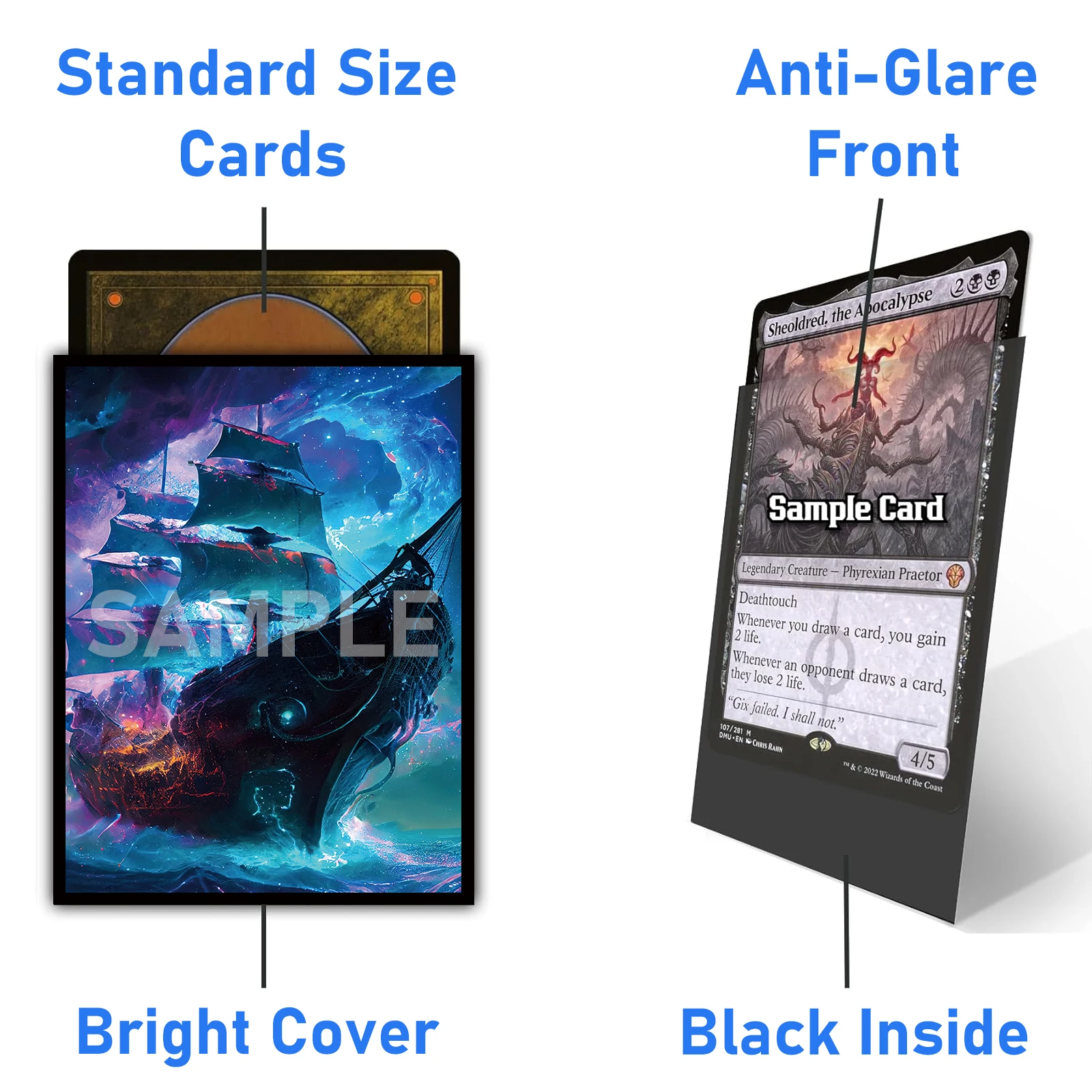 MTG Card Sleeves -100 PCS Trad - Board Game Pirates review and price