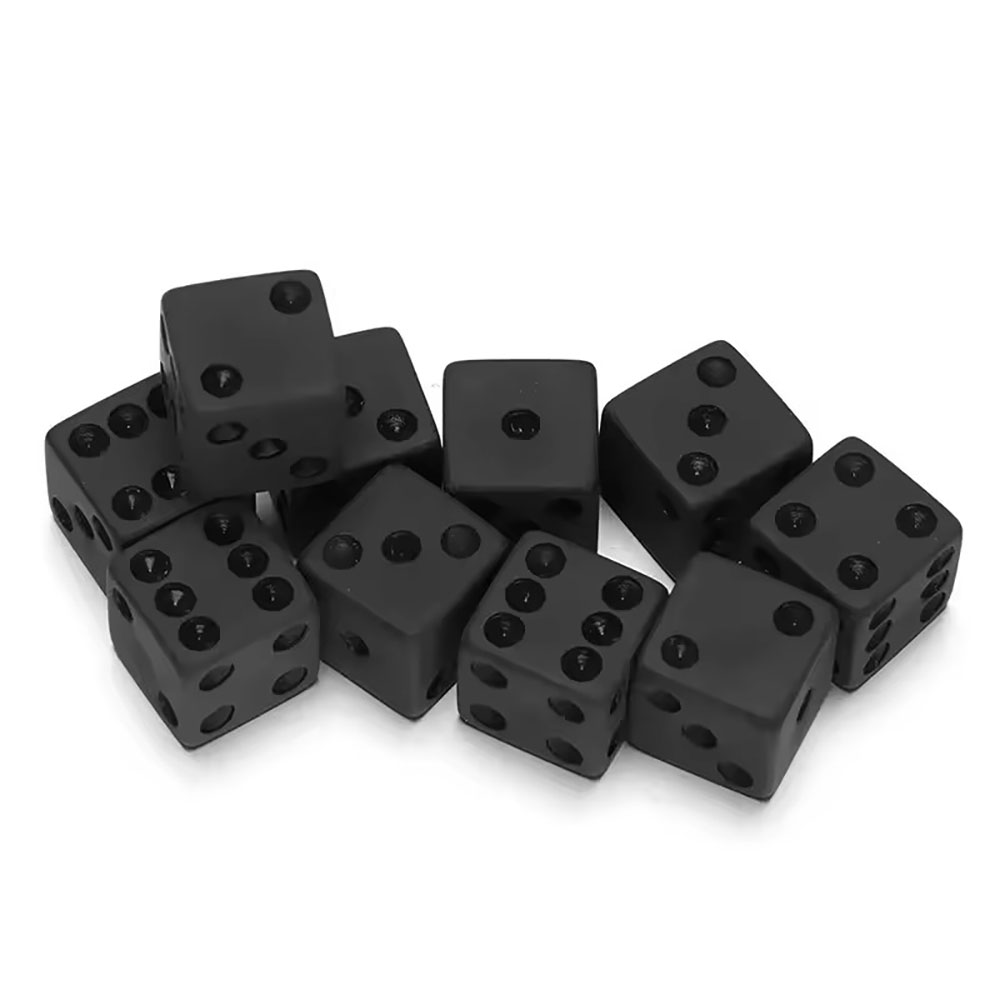 7pcs/set New Black Dices, Poly - Board Game Font review and price