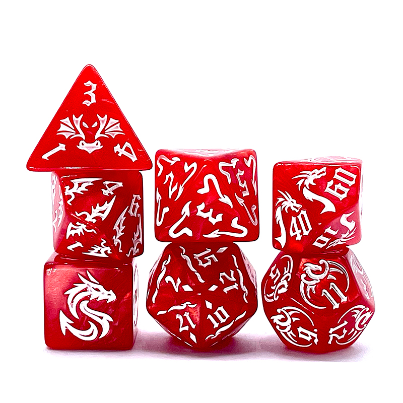 7 Pcs of New Red Colors Dice P - Board Game Font review and price