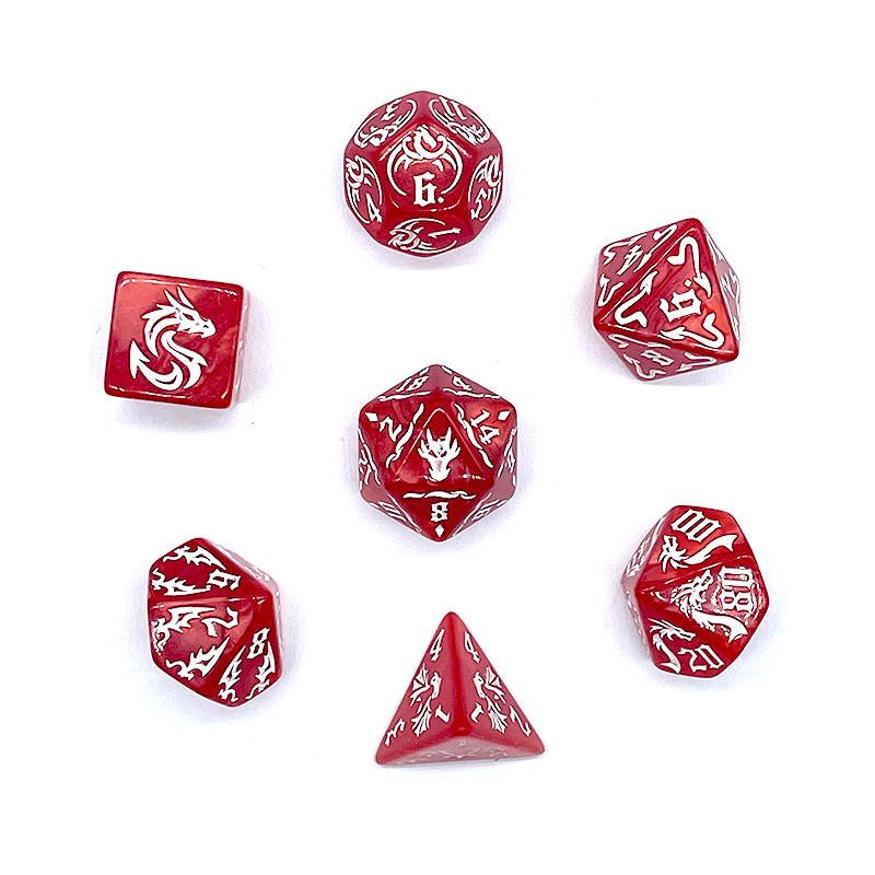 7 Pcs of New Red Colors Dice P - Board Game Font review and price