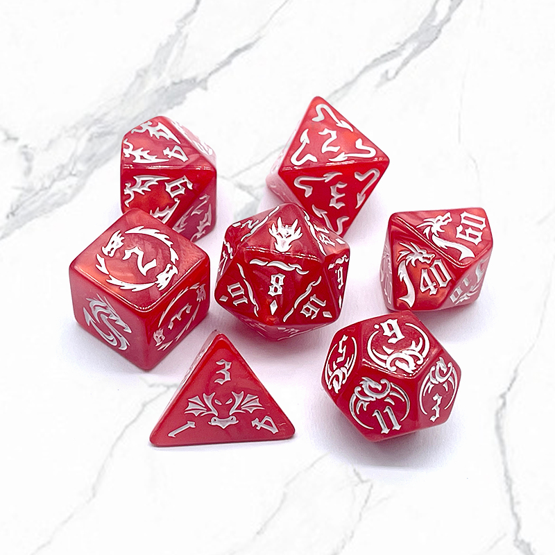 7 Pcs of New Red Colors Dice P - Board Game Font review and price