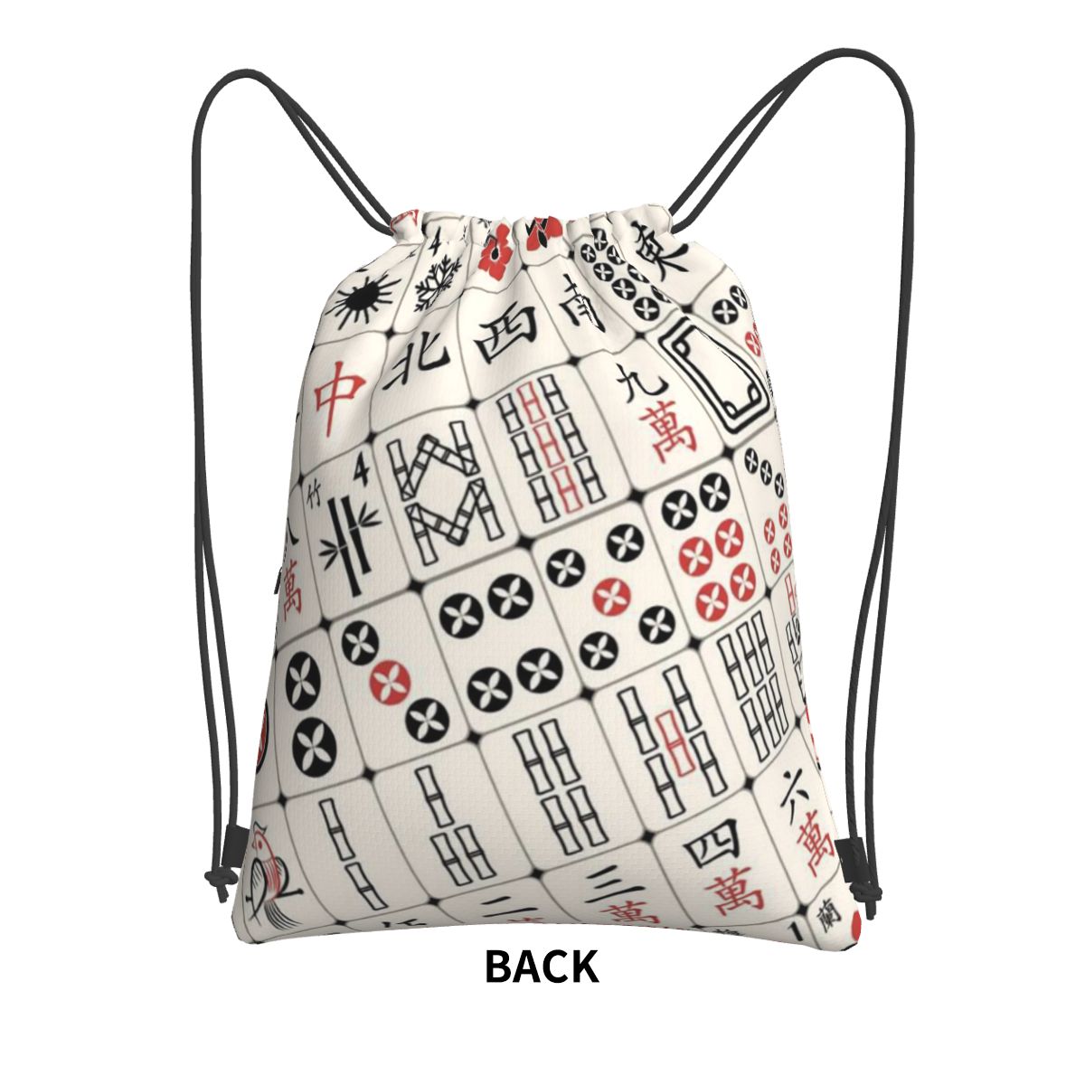 Mahjong Tile Pattern Backpacks - Tile Bag Drawstring review and price